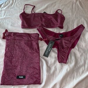 NWT SPARKLY TRIANGL SWIMSUIT